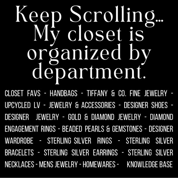 Jewelry - This is a listing just to let you know that my closet is organized by sections.